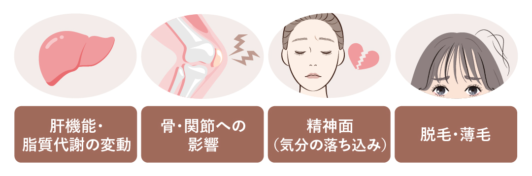 稀に起こる全身への影響