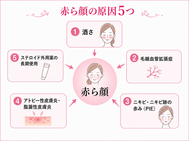 赤ら顔の原因